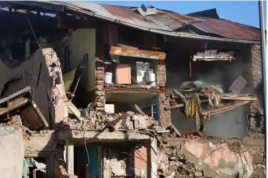 ERZURUMDA DOĞALGAZ PATLAMASI ! 