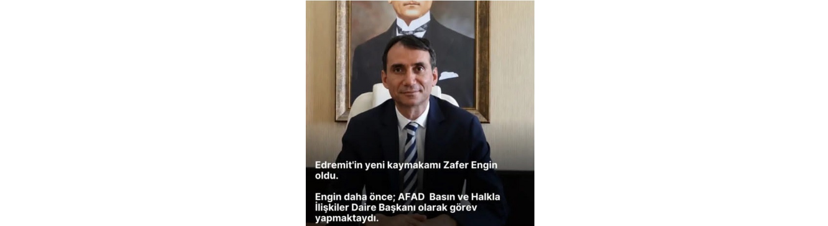 EDREMİT’E ZAFER ENGİN, ŞEHİTKAMİL’E AHMET ODABAŞ ATANDI