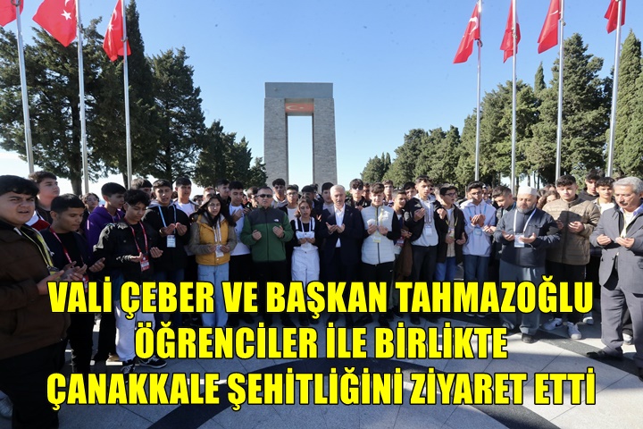 Gaziantep Valisi Kemal Çeber ve Şahinbey Belediye Başkanı Mehmet Tahmazoğlu şehitler diyarına giderek ecdat için dua ettiler   