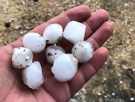 Gaziantep’te akşam saat 16.30 sıralarında aniden başlayan dolu etkili oldu
