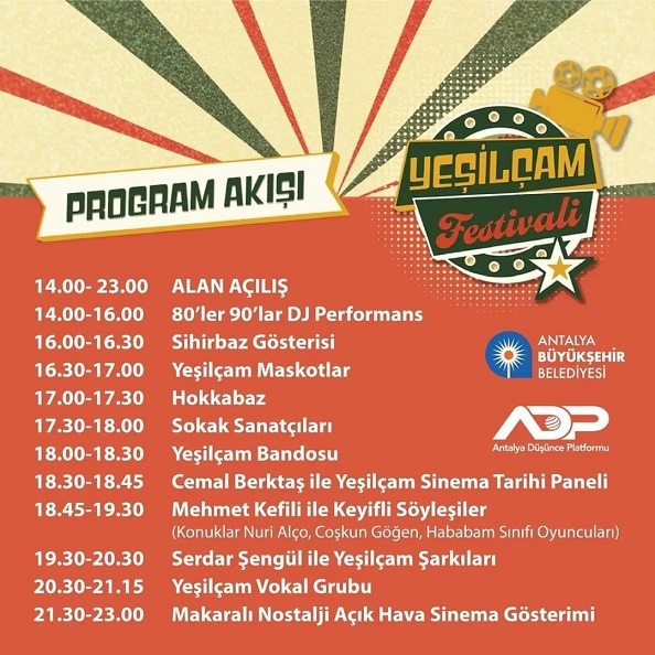   Antalya Büyükşehir Belediyesi Yeşilçam Festivali düzenliyor