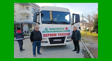 YALOVA RİZELLİLER VE KÜLTÜR DAYANIŞMA DERNEGİ DEPREMZEDELERE YARDIM KERVANI 