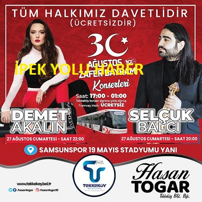   Tekkeköy’de Zafer Bayramı konserle kutlanacak