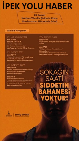  Büyükşehir’den 25 Kasım için beş günlük program