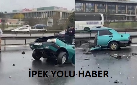  EYÜPSULTAN’DA KORKUNÇ KAZA ARAÇ İKİYE BÖLÜNDÜ