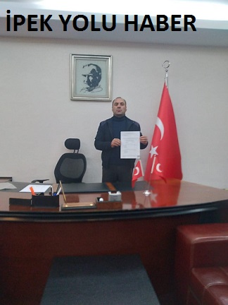 VATAN SEVERLER PARTİSİ’NİN DİYARBAKIR YENİŞEHİR İLÇE BAŞKANI YAŞAR NİLÜFER MAZBATASINI ALDI.   