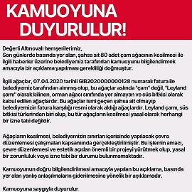 başkan Fazlacan’ın Ağaçlar İlgili Basın Açıklaması 