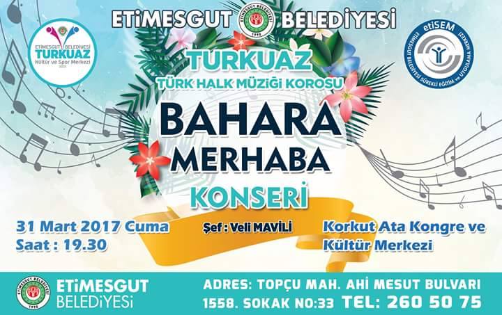 ETİMESUT BELEDİYESİNDEN BAHAR KONSERİ