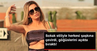 KAHVE İÇMEYE GİDERKEN GİYDİĞİ DEKOLTE TULUM OLAY OLDU!