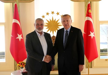 Cumhurbaşkanımız Erdoğan, Hamas Siyasi Büro Başkanı İsmail Heniyye’yi kabul etti