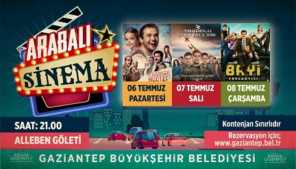 BÜYÜKŞEHİR’DEN NOSTALJİK ARABALI SİNEMA GÜNLERİ