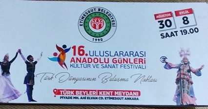16.ANADOLU GÜNLERİ BAŞLIYOR.