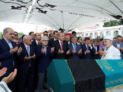CUMHURBAŞKANI ERDOĞAN ASIM TAŞERİN CENAZE TÖRENİNE KATILDI