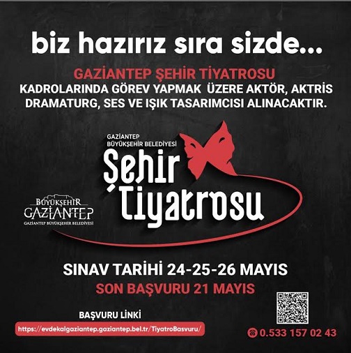 - ŞEHİR TİYATROSU İÇİN BAŞVURULAR BAŞLADI!