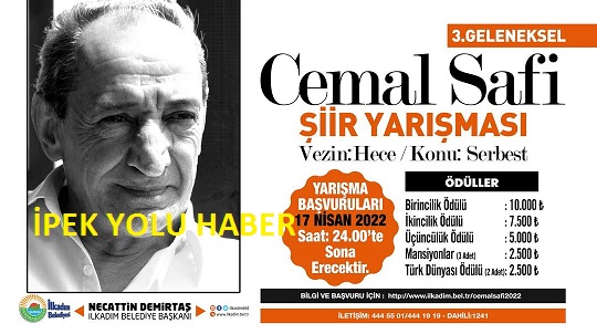 ÜÇÜNCÜ GELENEKSEL CEMAL SAFİ ŞİİR YARIŞMASI BAŞVURULARI BAŞLADI
