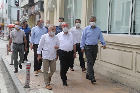 KAYMAKAM KEKLİK VE BAŞKAN DEMİRTAŞ KORONAVİRÜS DENETİMİNDE