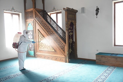 CAMİLER ŞAHİNBEY BELEDİYESİ TARAFINDAN DEZENFEKTE EDİLİYOR