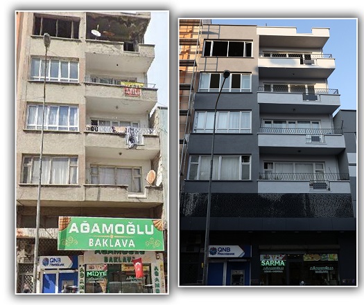 BÜYÜKŞEHİR, İNÖNÜ CADDESİ’NDE BİNA CEPHELERİNİ YENİLİYOR