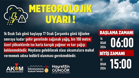 Vatandaşlar Sağanak Yağışlara Karşı  Uyarıldı!