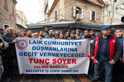 Soyer canlı bağlantı ile işçilere seslendi