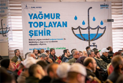 Sünger Kent İzmir projesi sürüyor  Yağmur suyu depolarının dağıtımı başladı