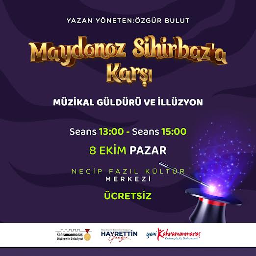 ‘Maydonoz Sihirbaz’a Karşı’ Gösterisi  Minik İzleyicilerini Bekliyor