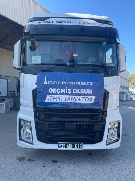 8 ay geçti deprem bölgesi unutulmadı   İzmir’den Hatay’a 244’üncü destek tırı gönderildi