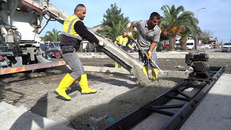Sanayi bölgeleri beton yollarla kaplanıyor