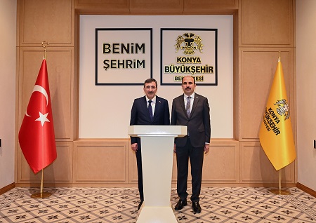 CUMHURBAŞKANI YARDIMCISI YILMAZ, BAŞKAN ALTAY’I ZİYARET ETTİ