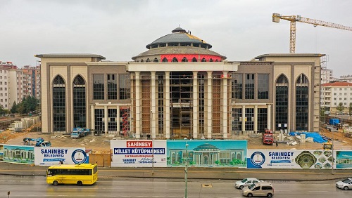 ŞAHİNBEY MİLLET KÜTÜPHANESİNDE ÇALIŞMALAR TÜM HIZIYLA SÜRÜYOR