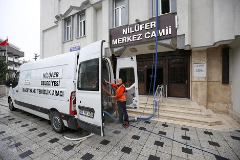 Nilüfer’deki 137 ibadethanede detaylı temizlik