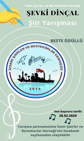  İzmir Şairler ve Bestekârlar Derneğinden ’Beste Ödüllü Şiir Yarışması’ duyurusu.