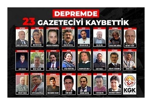 Depremde kaybettiğimiz gazeteci sayısı 23’e yükseldi