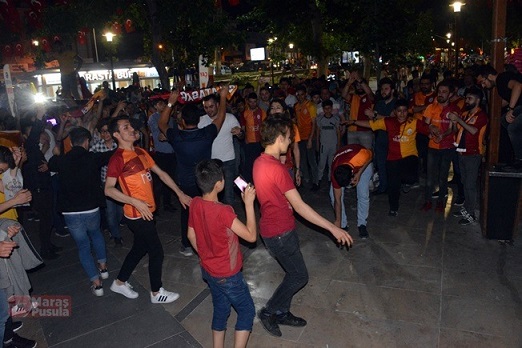 Kahramanmaraş'ta Galatasaray taraftarları büyük sevinç yaşadı