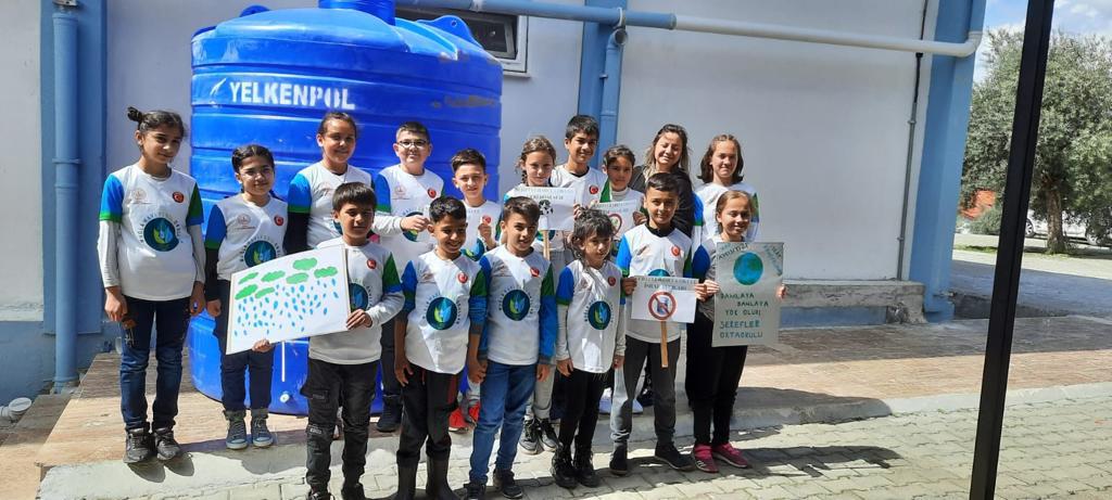 MUĞLA’DA OKULLARDA YAĞMUR SUYU HASADI YAPILIYOR