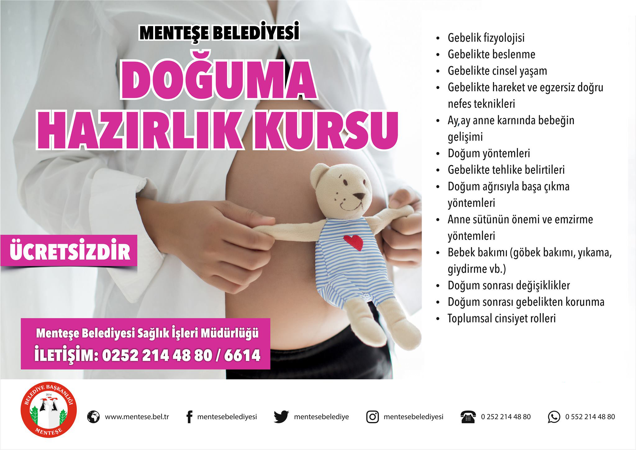 MUĞLA MENTEŞE’DE DOĞUMA HAZIRLIK KURSU AÇILDI