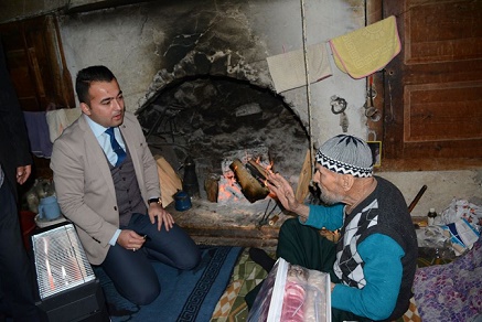106 YAŞINDAKİ HAMİT ŞAHİN’İ KAYMAKAM OKATAN ZİYARET ETTİ