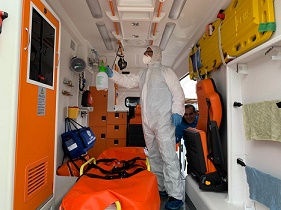 Ambulanslar Her Nakilden Sonra Dezenfekte Ediliyor