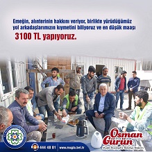 Muğla Büyükşehirde En Düşük Maaş 3 Bin 100 Lira