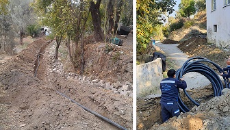 Yukarıyayla Mahallesi’nde içme suyu hattı özel mülkten çıkarıldı