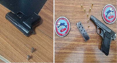 Yalova Altınova’da ruhsatsız tabanca ve adet fişek yakalandı 