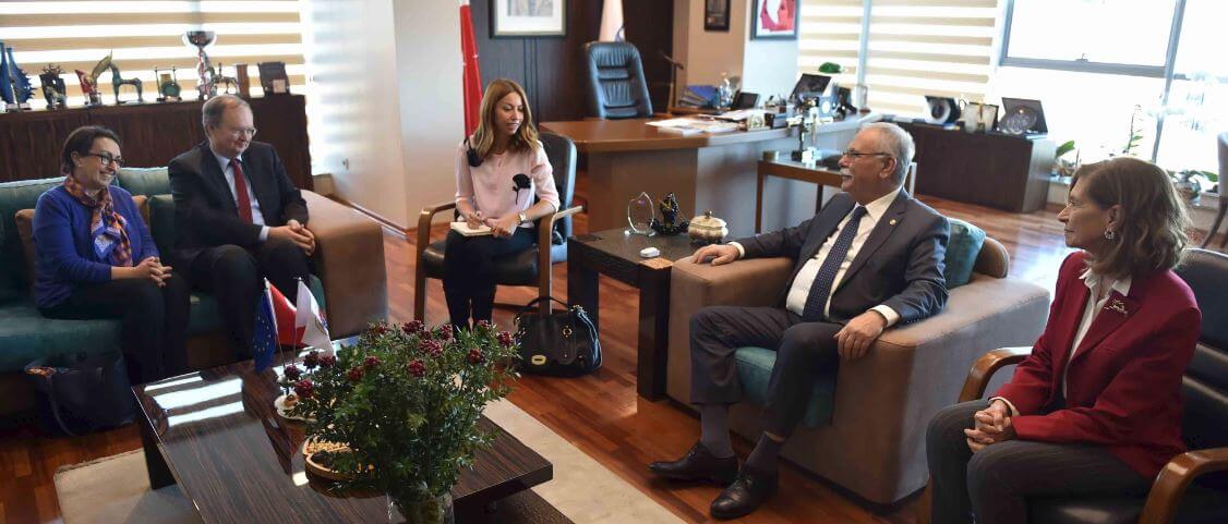 AB Türkiye Delegasyonu Başkanı Büyükelçi Christian Berger’den Başkan Gökhan’a Ziyaret