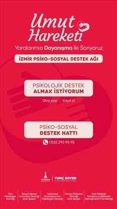 İzmir Büyükşehir Belediyesi’nden depremzedelere psiko-sosyal destek