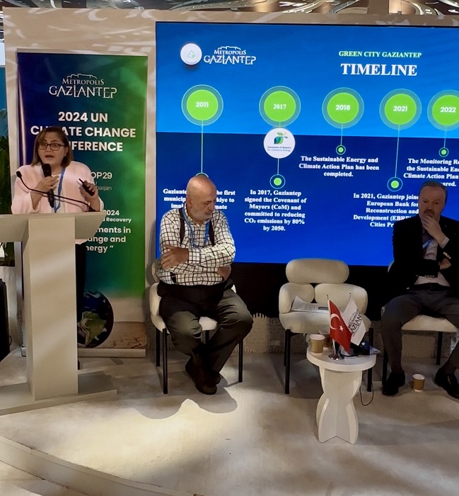 COP29’DA GAZİANTEP BÜYÜKŞEHİR’İN ÇEVRE PROJELERİ ANLATILDI