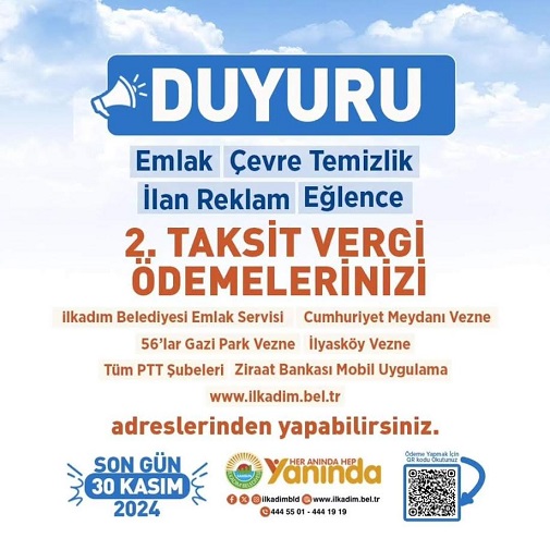 Emlak, Çevre ve Reklam vergi ödemeleri başladı
