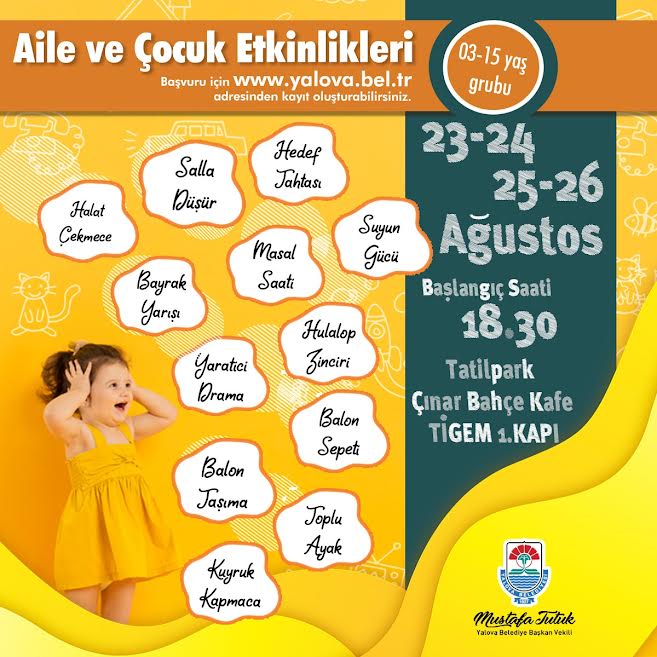 AİLE VE ÇOCUK ETKİNLİĞİ 4 GÜN SÜRECEK